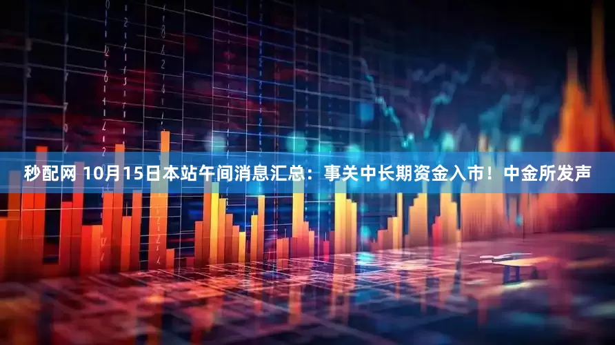 秒配网 10月15日本站午间消息汇总：事关中长期资金入市！中金所发声